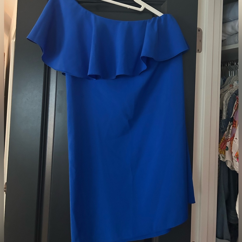 off the shoulder blue dress size xsmall